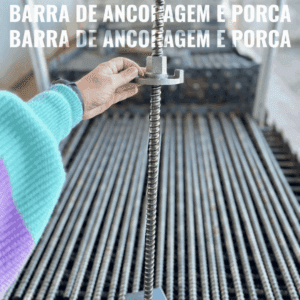 Barra de ancoragem e porca